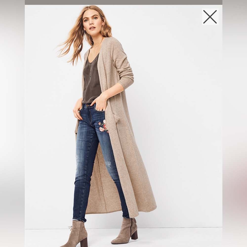 Brand new, sold out Garnet Hill ๐ฏ% Cashmere Easy Duster Black - Picture 4 of 9